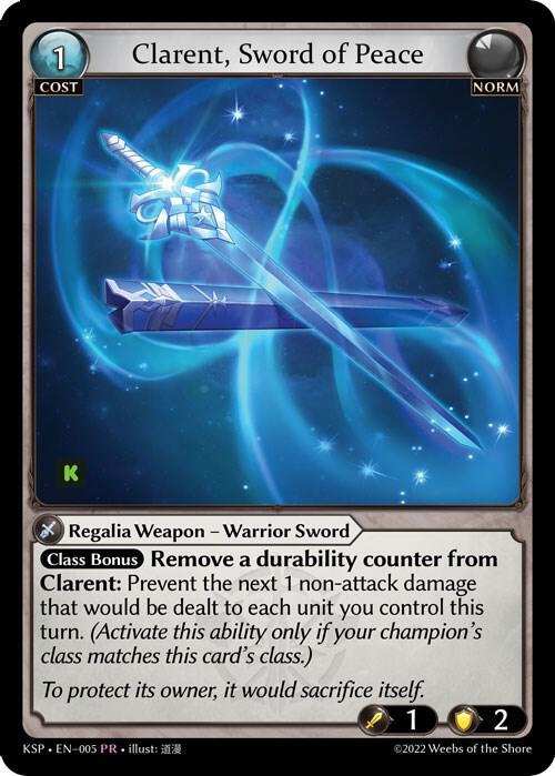 KSP-005 Clarent, Sword of Peace (PR)