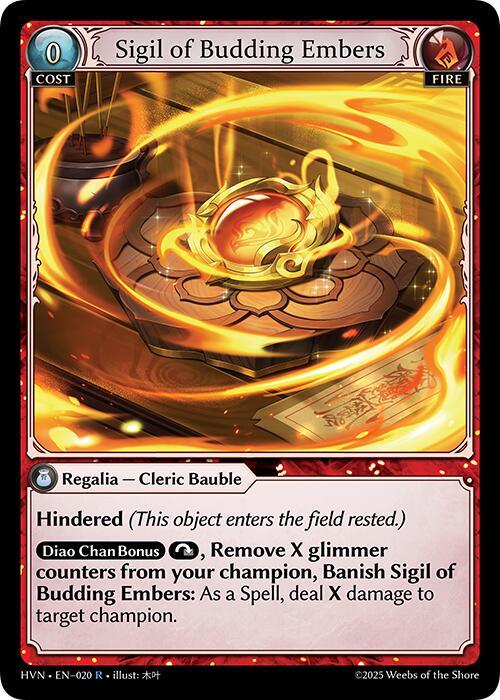 HVN-020 Sigil of Budding Embers