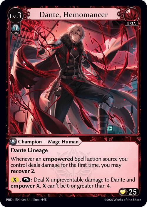 PRD-006 Dante, Hemomancer