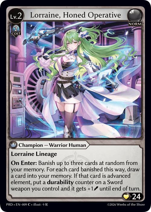 PRD-009 Lorraine, Honed Operative