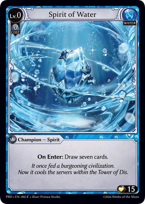 PRD-002 Spirit of Water