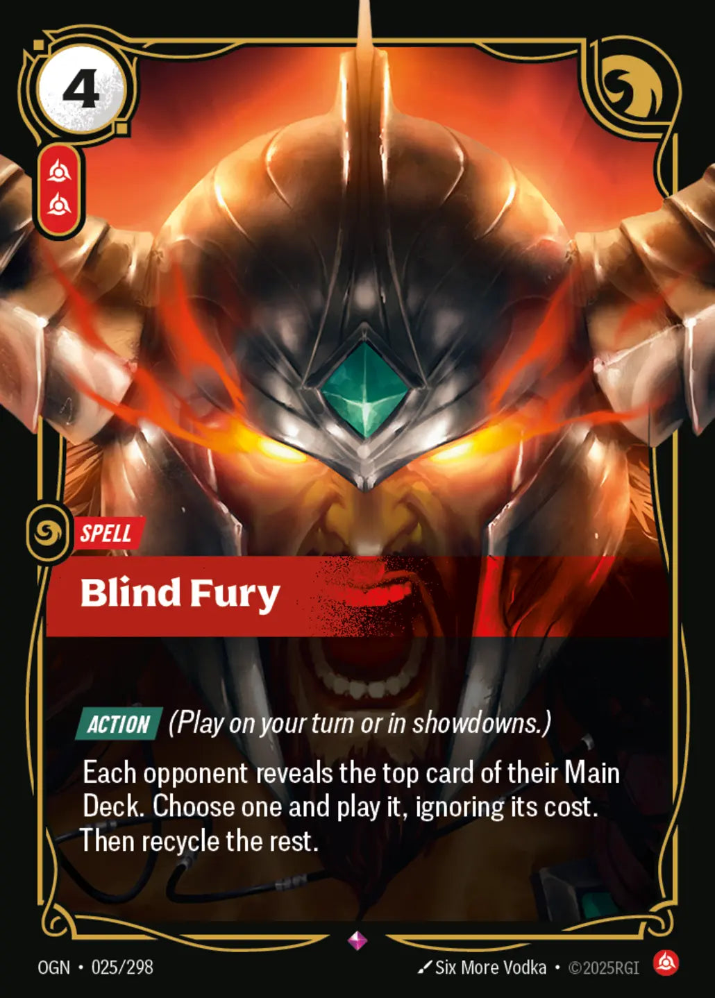 OGN-025/298 Blind Fury (Foiled)