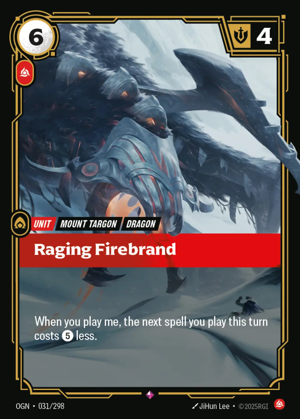 OGN-031/298 Raging Firebrand (Foiled)