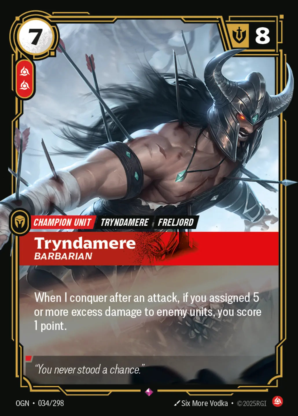 OGN-034/298 Tryndamere, Barbarian (Foiled)
