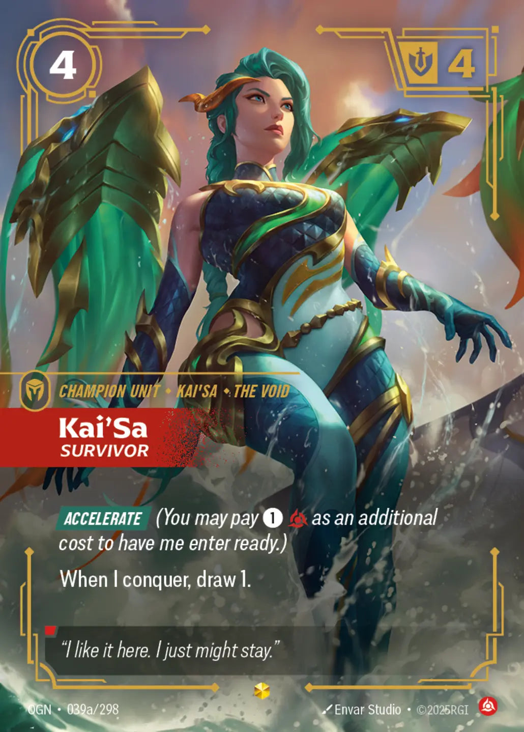 OGN-039a/298 Kai'Sa, Survivor (AA)