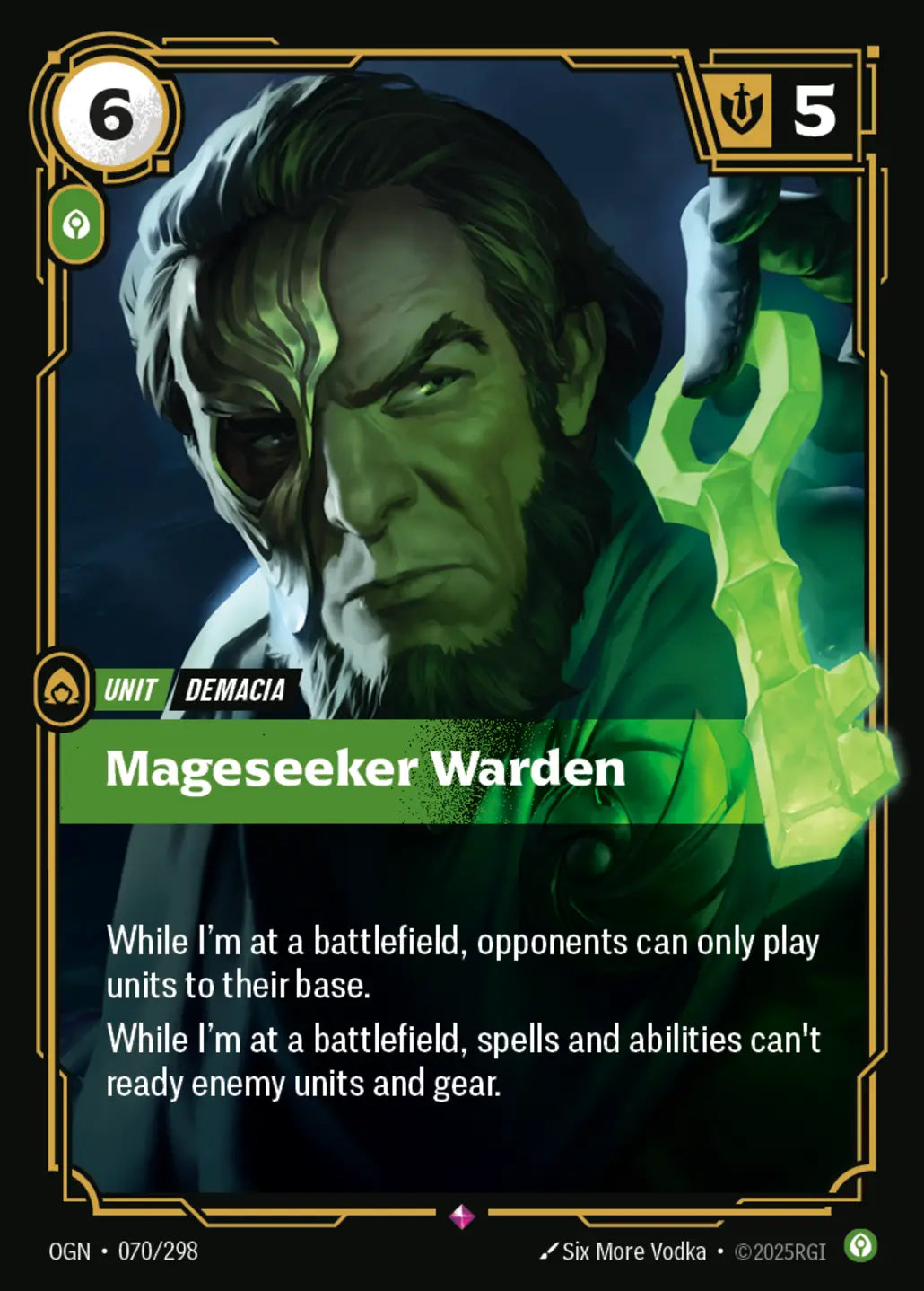 OGN-070/298 Mageseeker Warden (Foiled)