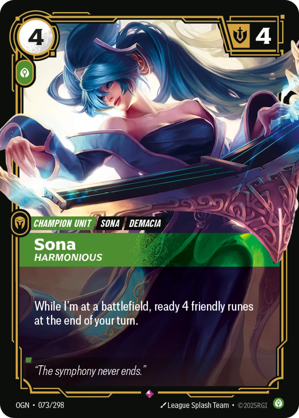OGN-073/298 Sona, Harmonious (Foiled)