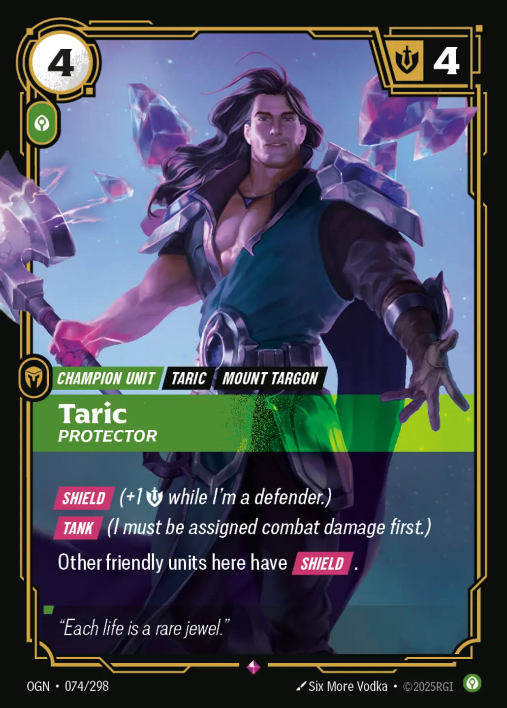 OGN-074/298 Taric, Protector (Foiled)