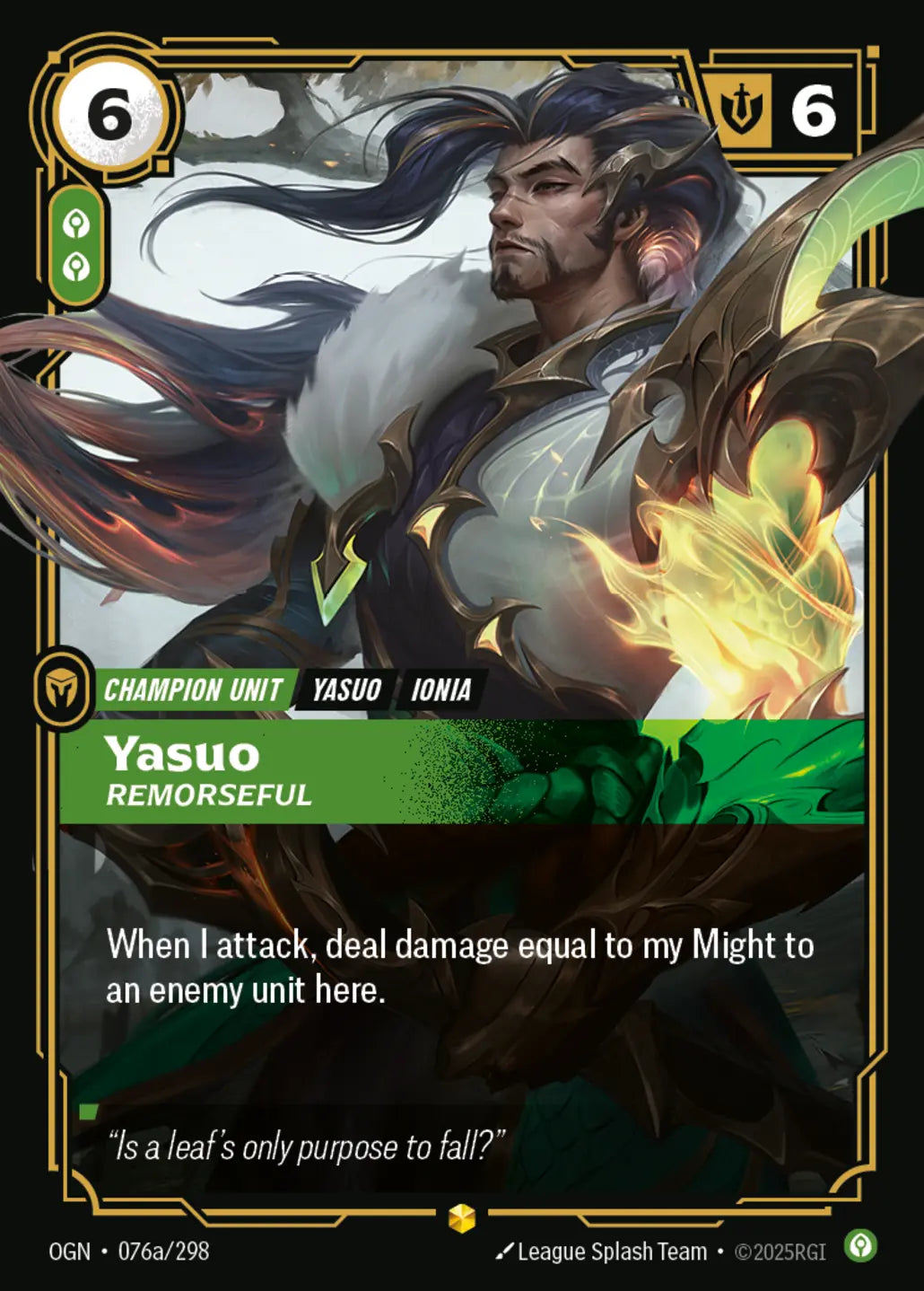 OGN-076a/298 Yasuo, Remorseful (AA)