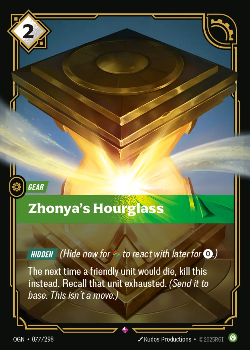 OGN-077/298 Zhonya's Hourglass