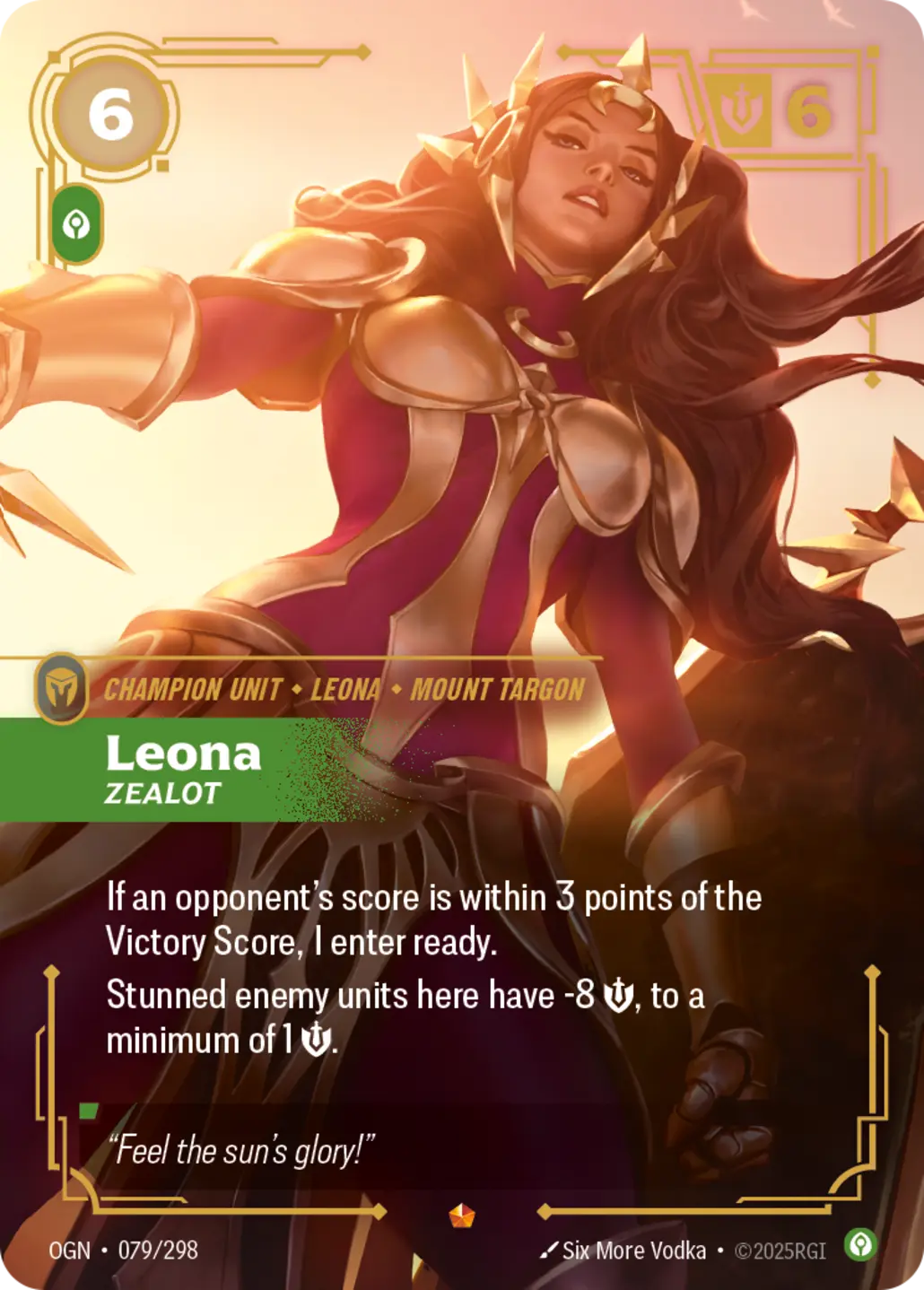 OGN-079/298 Leona, Zealot (Foiled)