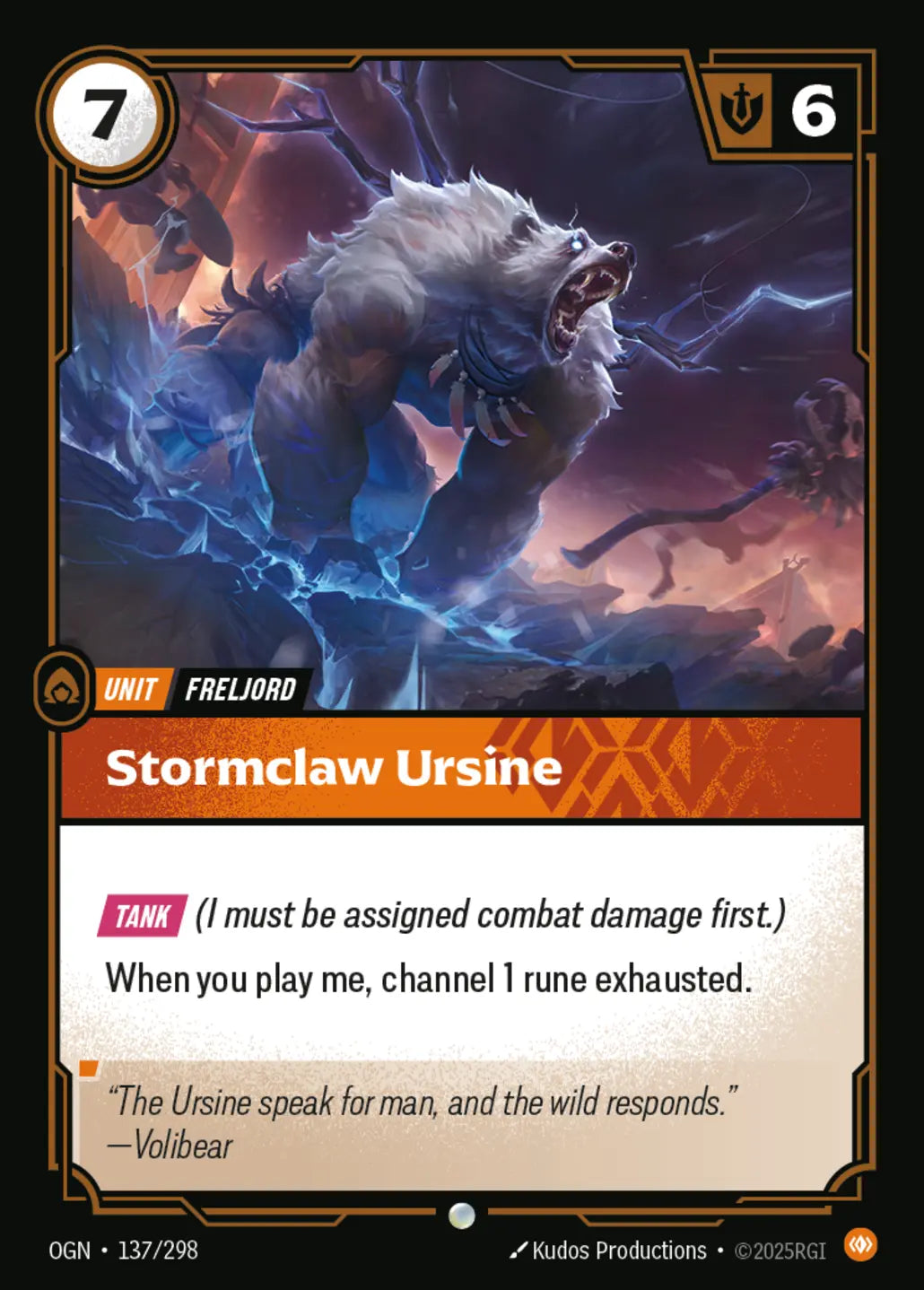 OGN-137/298 Stormclaw Ursine (Foiled)