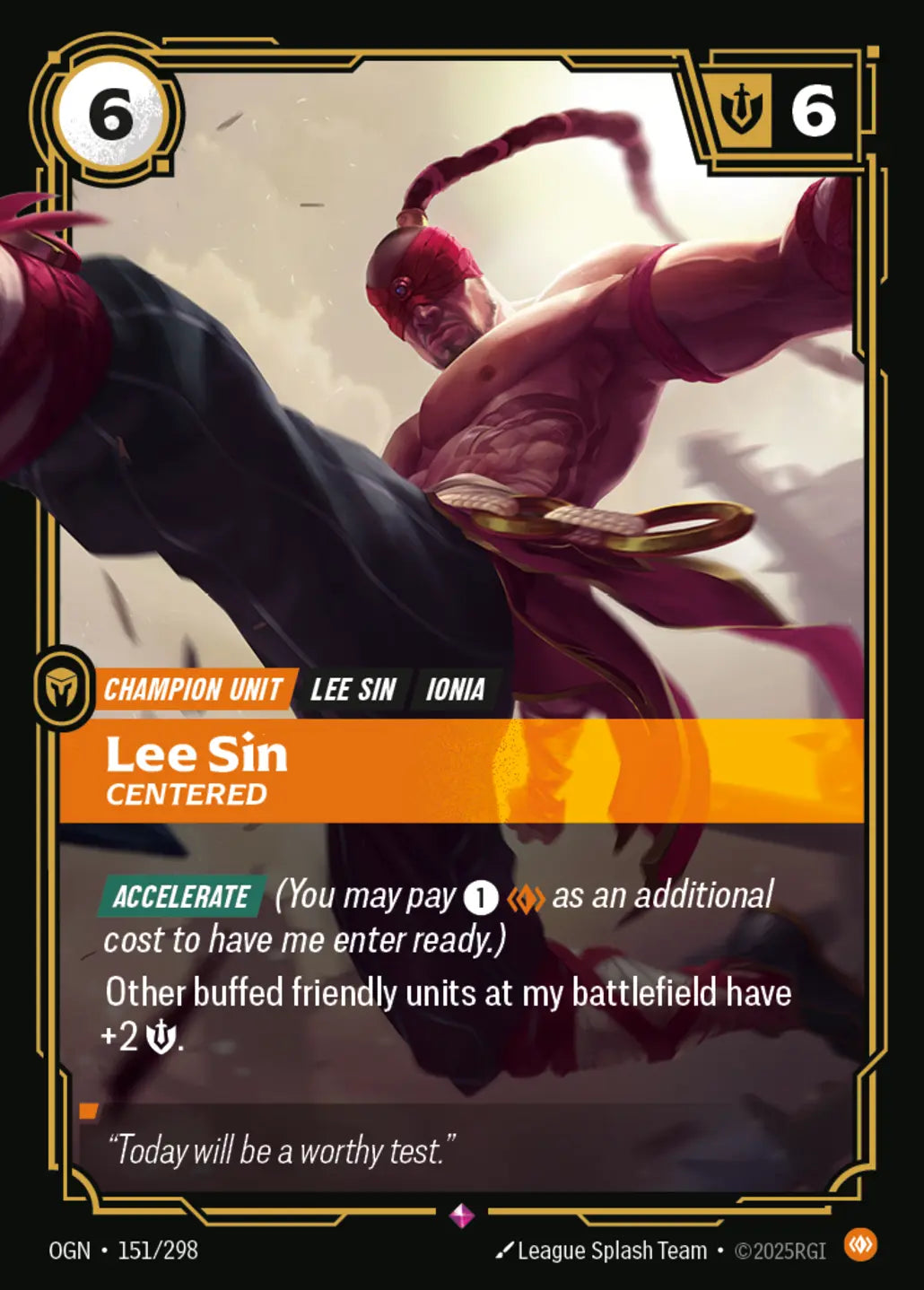 OGN-151/298 Lee Sin, Centered (Foiled)