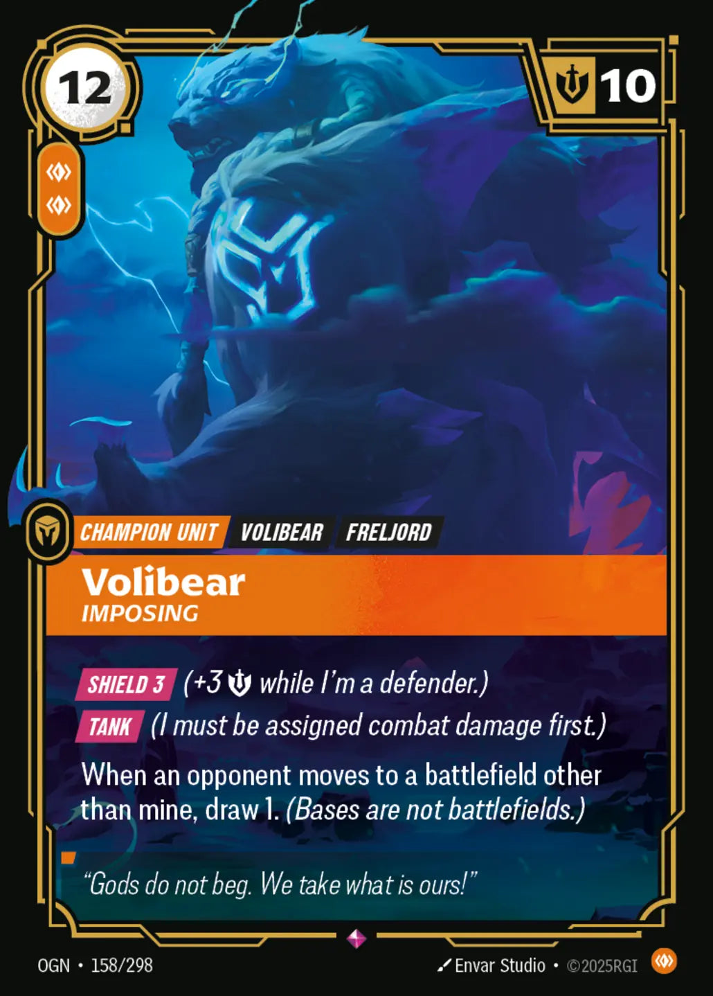 OGN-158/298 Volibear, Imposing (Foiled)