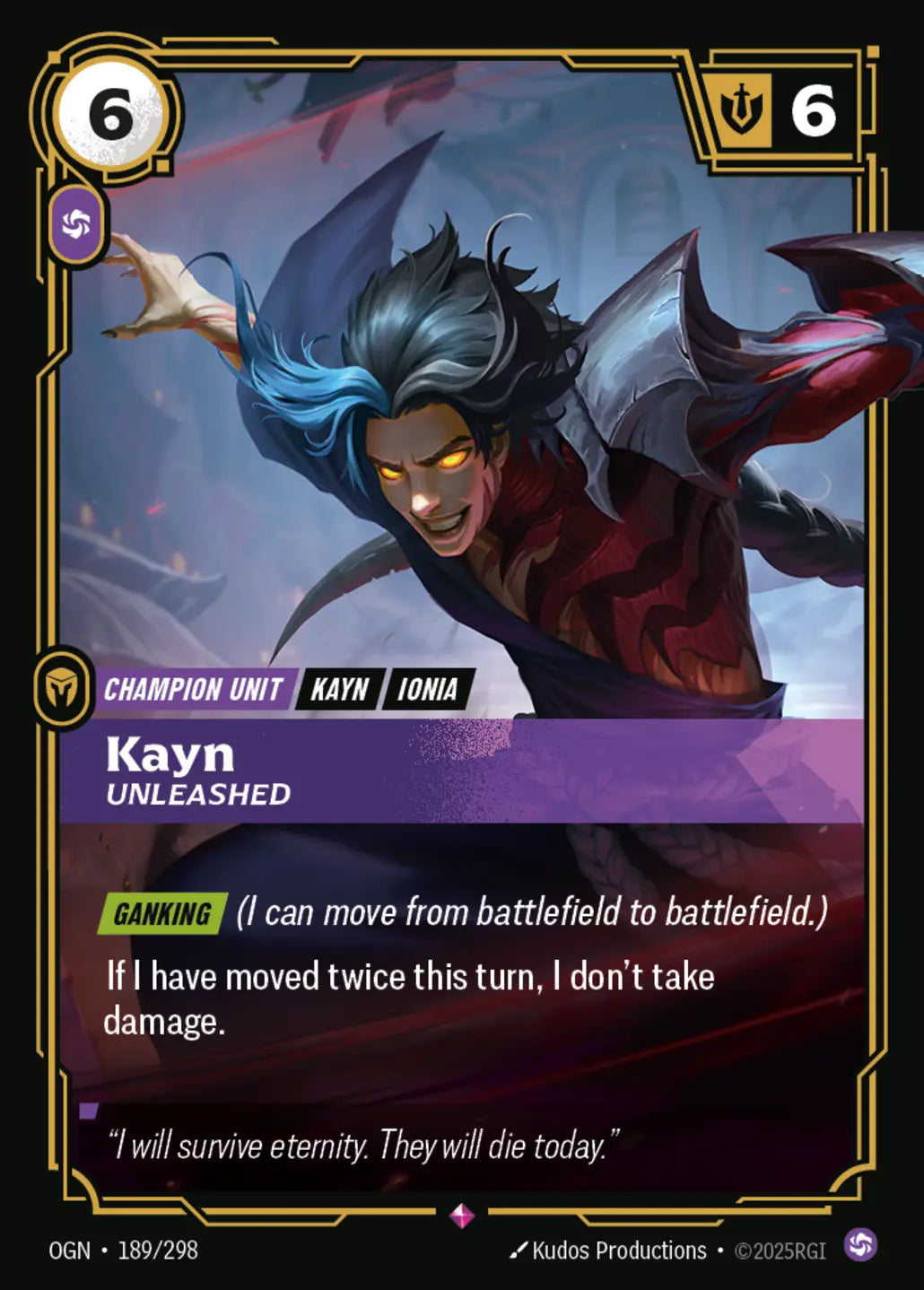 OGN-189/298 Kayn, Unleashed (Foiled)