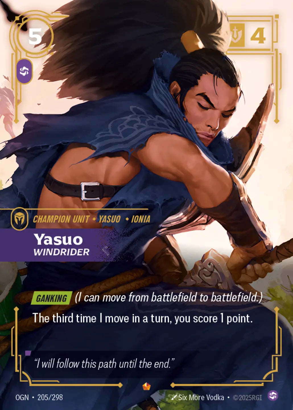 OGN-205/298 Yasuo, Windrider (Foiled)