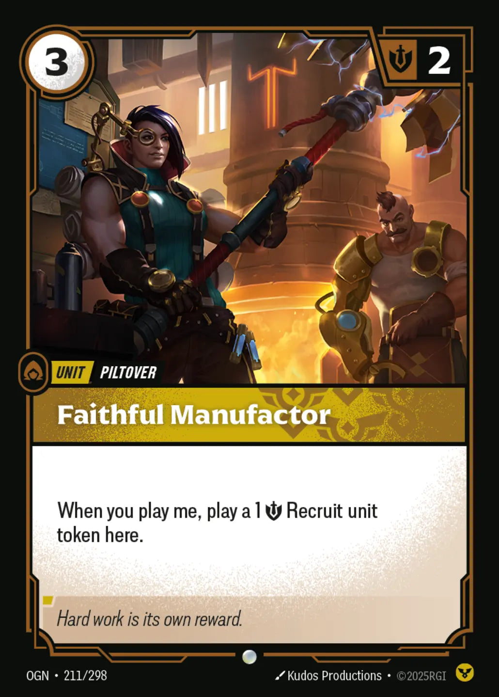 OGN-211/298 Faithful Manufactor (Foiled)