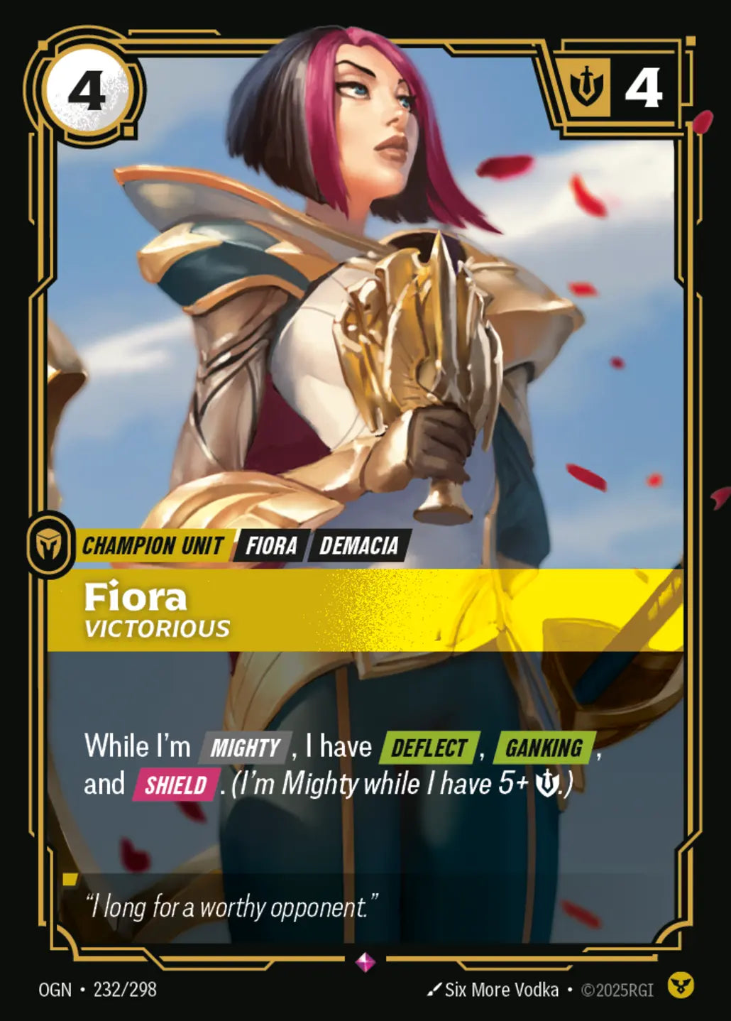 OGN-232/298 Fiora, Victorious (Foiled)