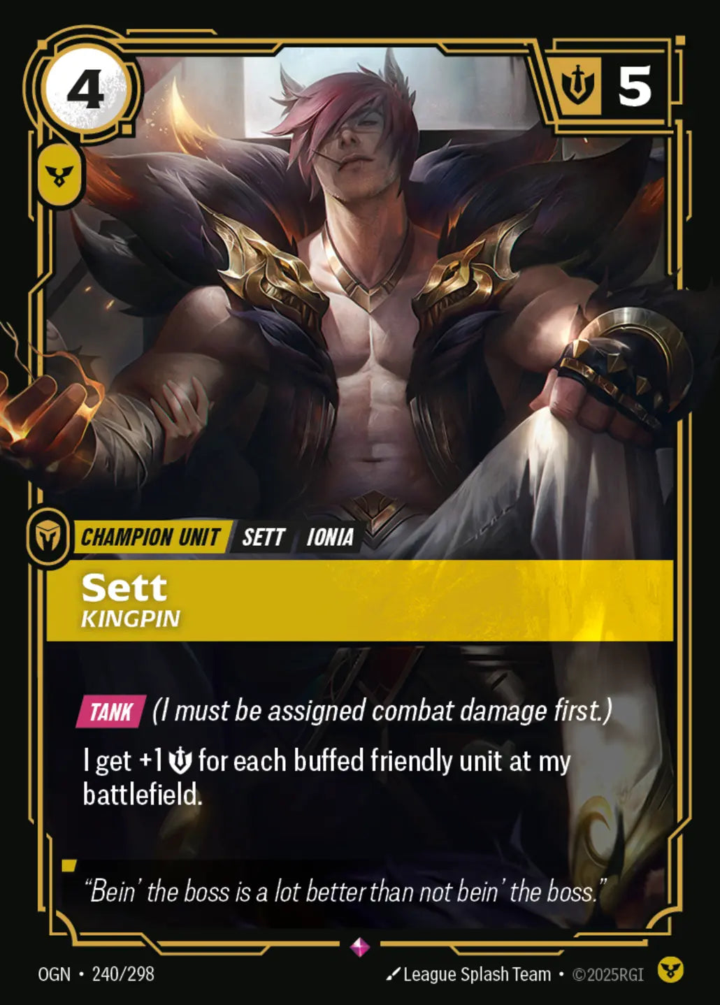 OGN-240/298 Sett, Kingpin (Foiled)