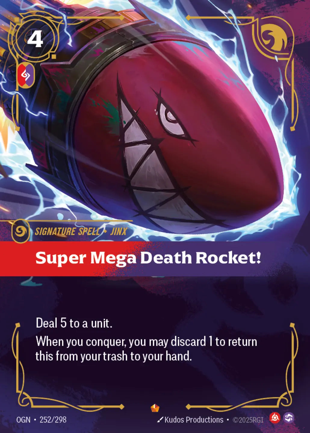 OGN-252/298 Super Mega Death Rocket! (Foiled)