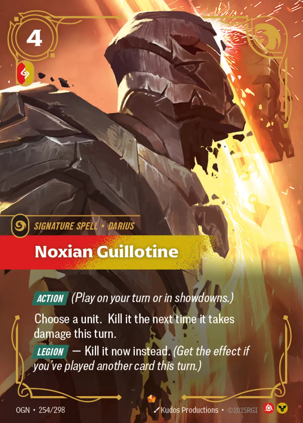OGN-254/298 Noxian Guillotine (Foiled)