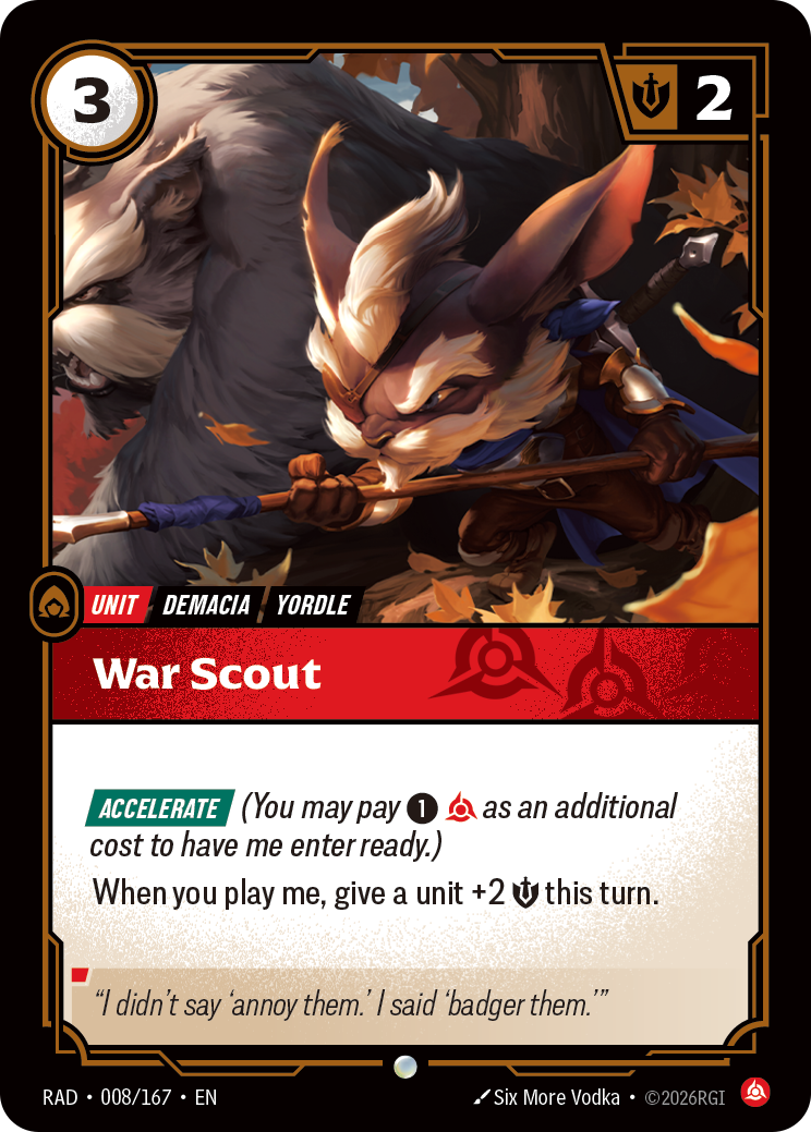 RAD-008/167 War Scout (Foiled)