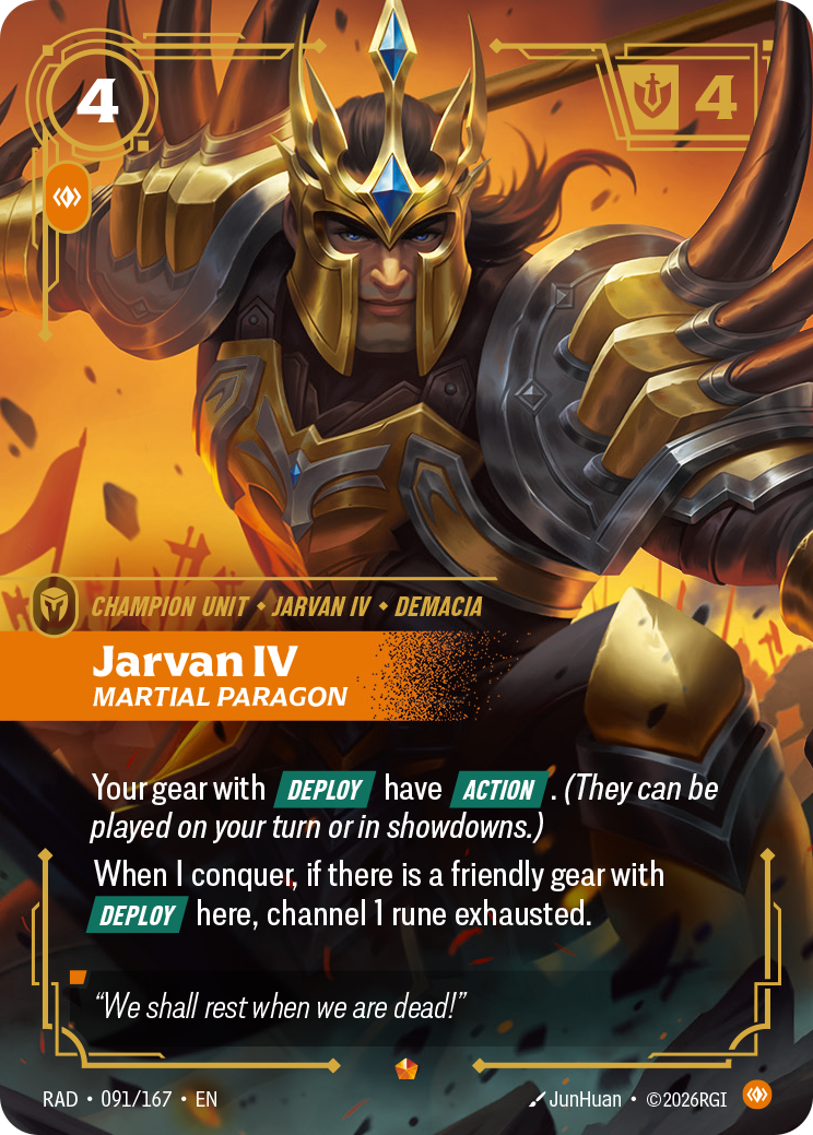 RAD-091/167 Jarvan IV, Martial Paragon