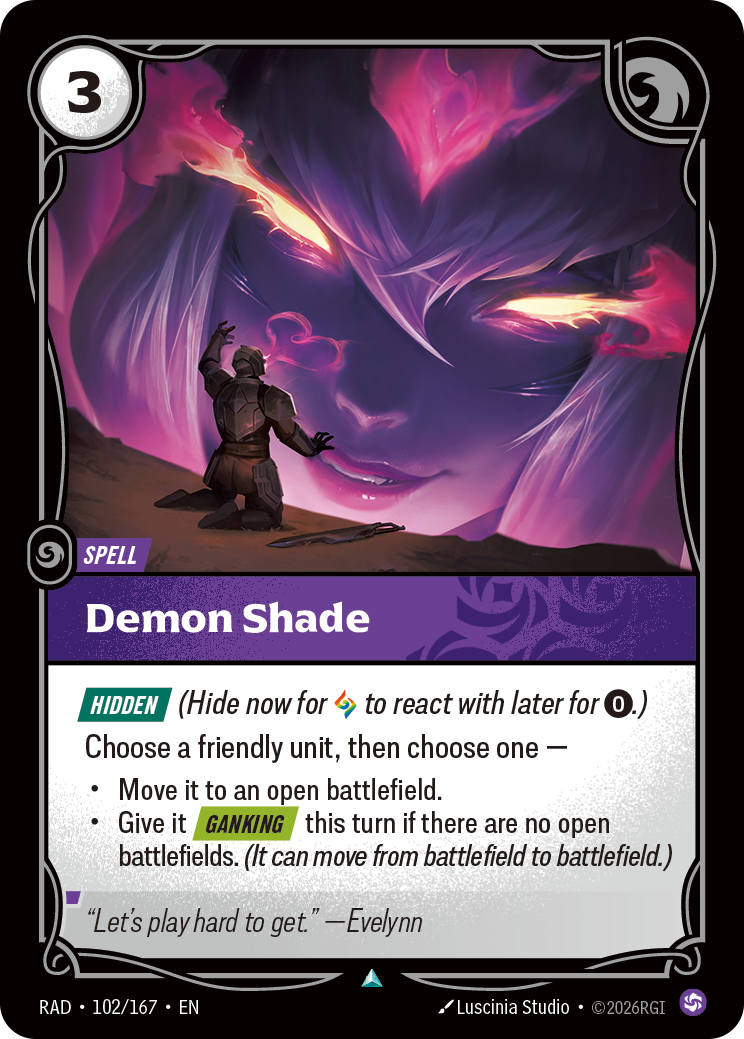 RAD-102/167 Demon Shade (Foiled)