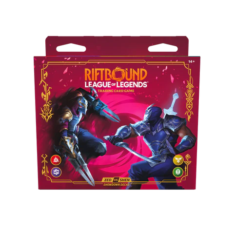 RIFTBOUND: LEAGUE OF LEGENDS TCG - Vendetta Showdown Zed VS Shen Deck Display