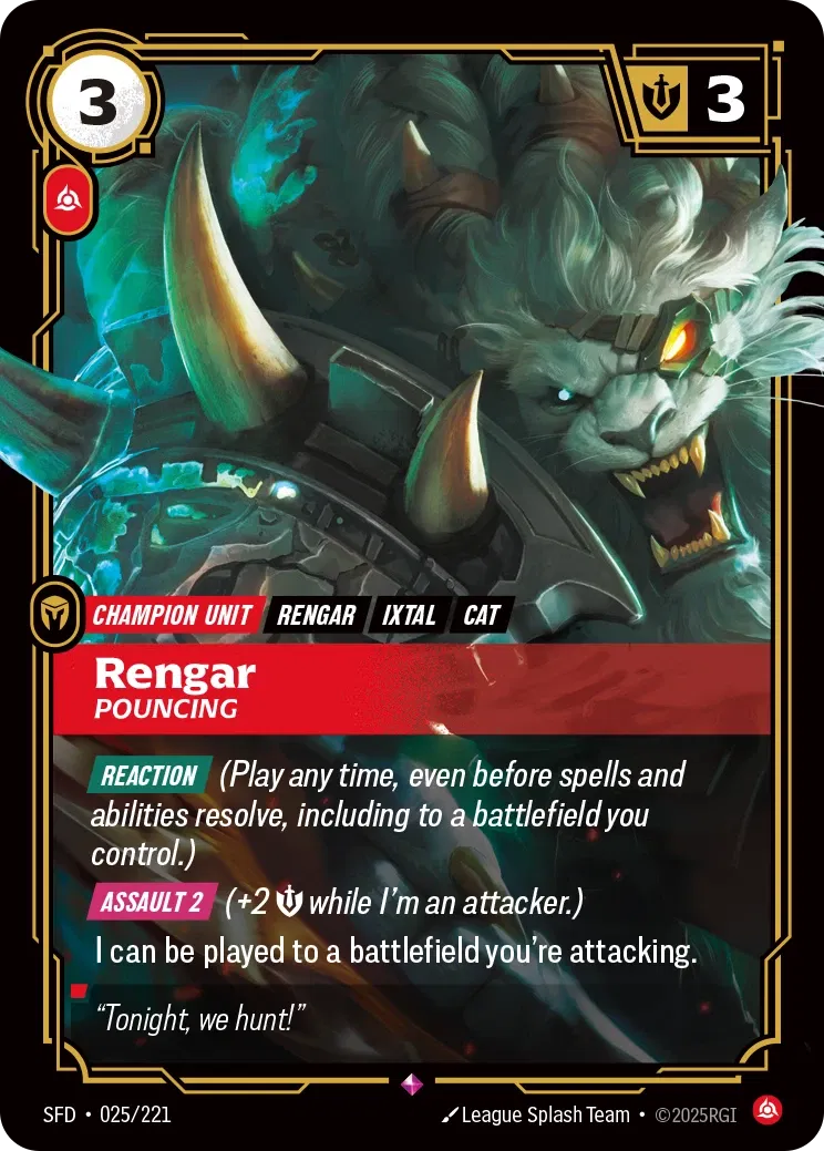 SFD-025/221 Rengar, Pouncing (Foiled)