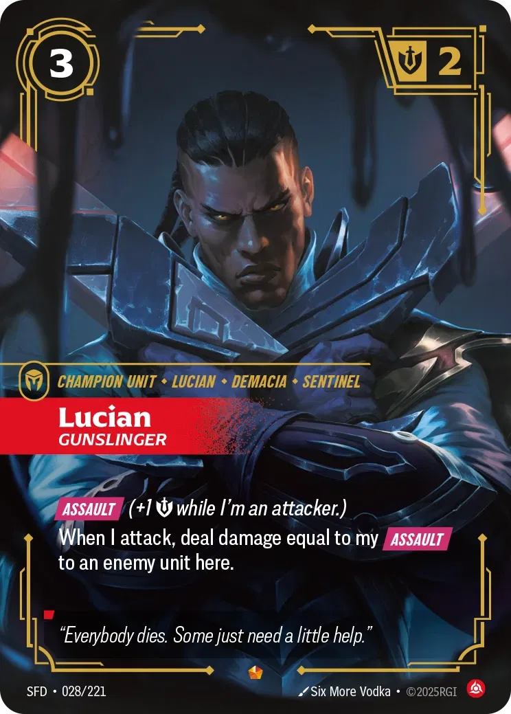 SFD-028/221 Lucian, Gunslinger (Foiled)