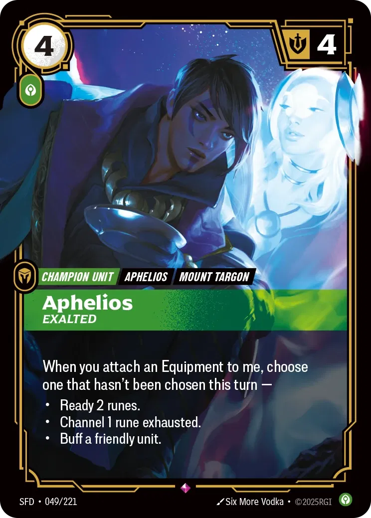 SFD-049/221 Aphelios, Exalted (Foiled)