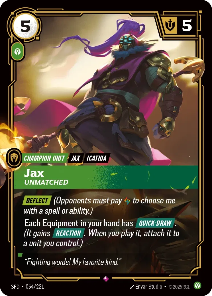SFD-054/221 Jax, Unmatched (Foiled)