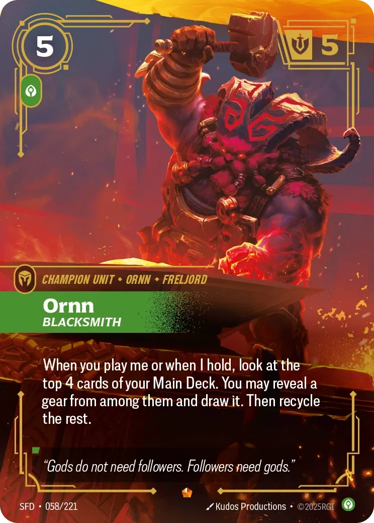 SFD-058/221 Ornn, Blacksmith (Foiled)