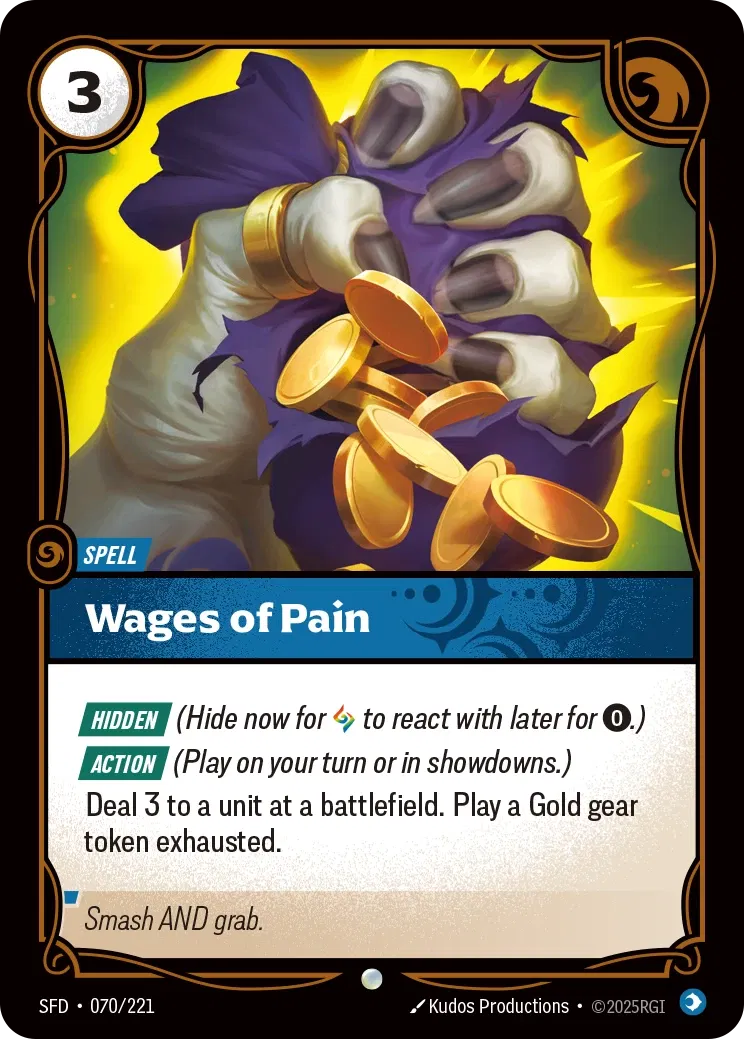 SFD-070/221 Wages of Pain (Foiled)