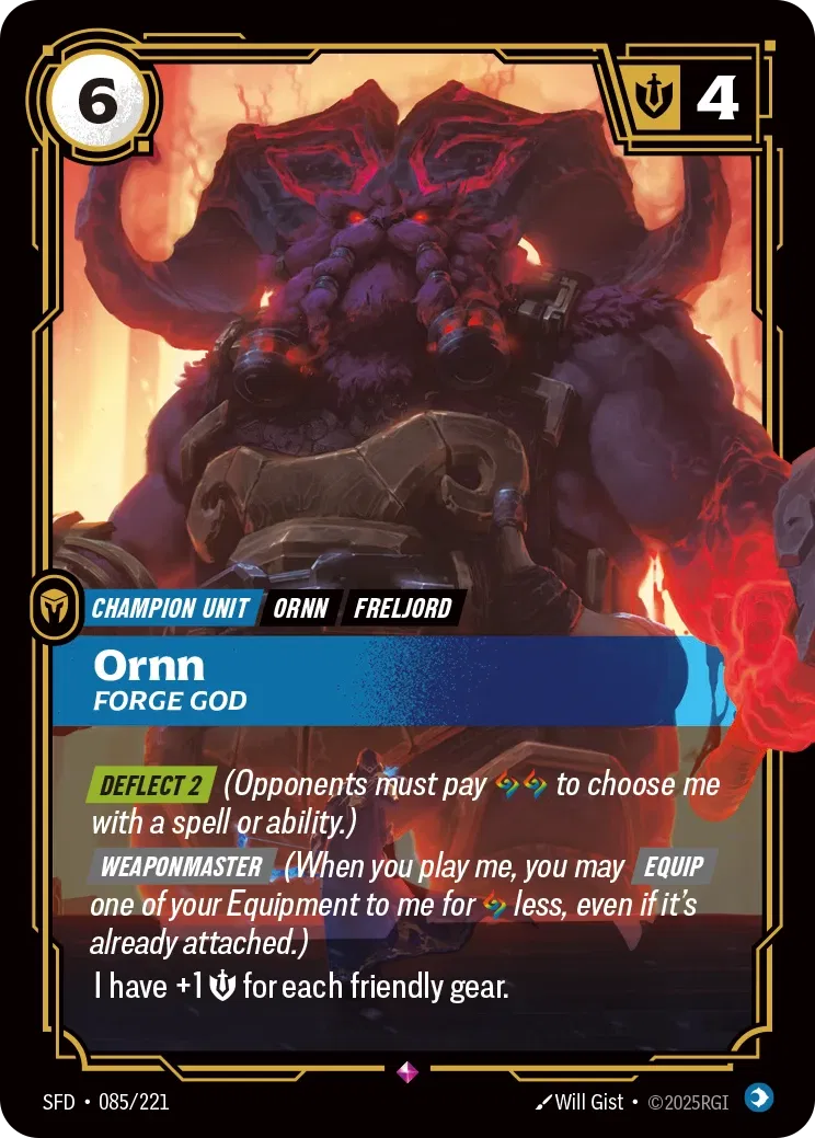 SFD-085/221 Ornn, Forge God (Foiled)