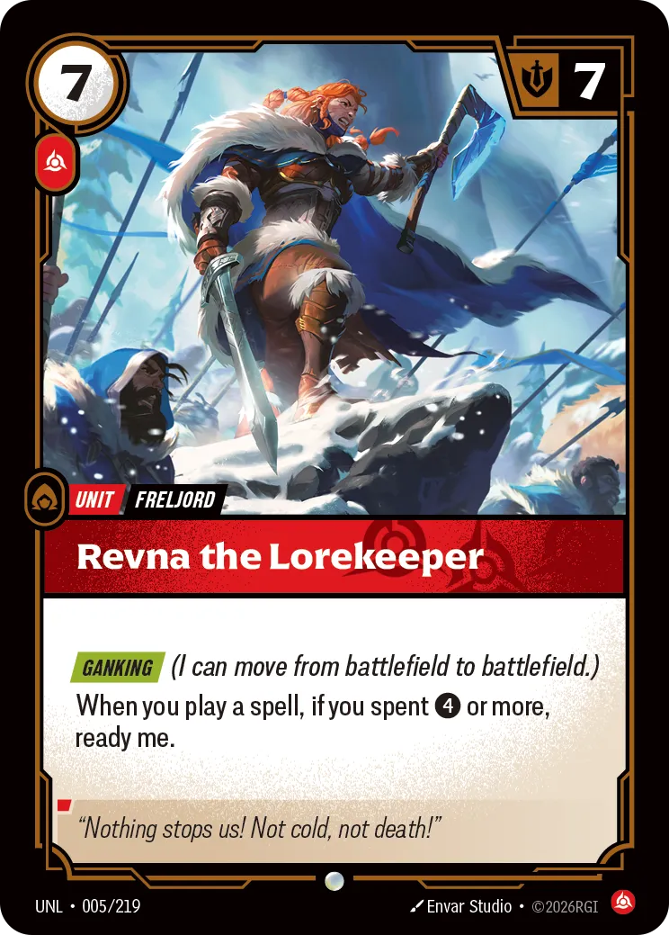 UNL-005/219 Revna the Lorekeeper (Foiled)