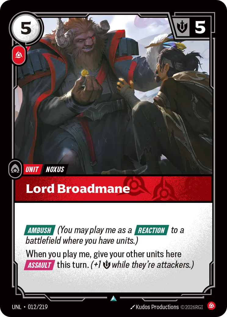 UNL-012/219 Lord Broadmane