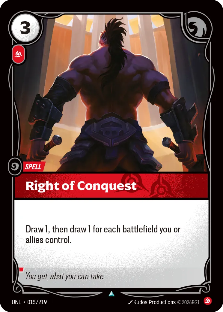 UNL-015/219 Right of Conquest (Foiled)