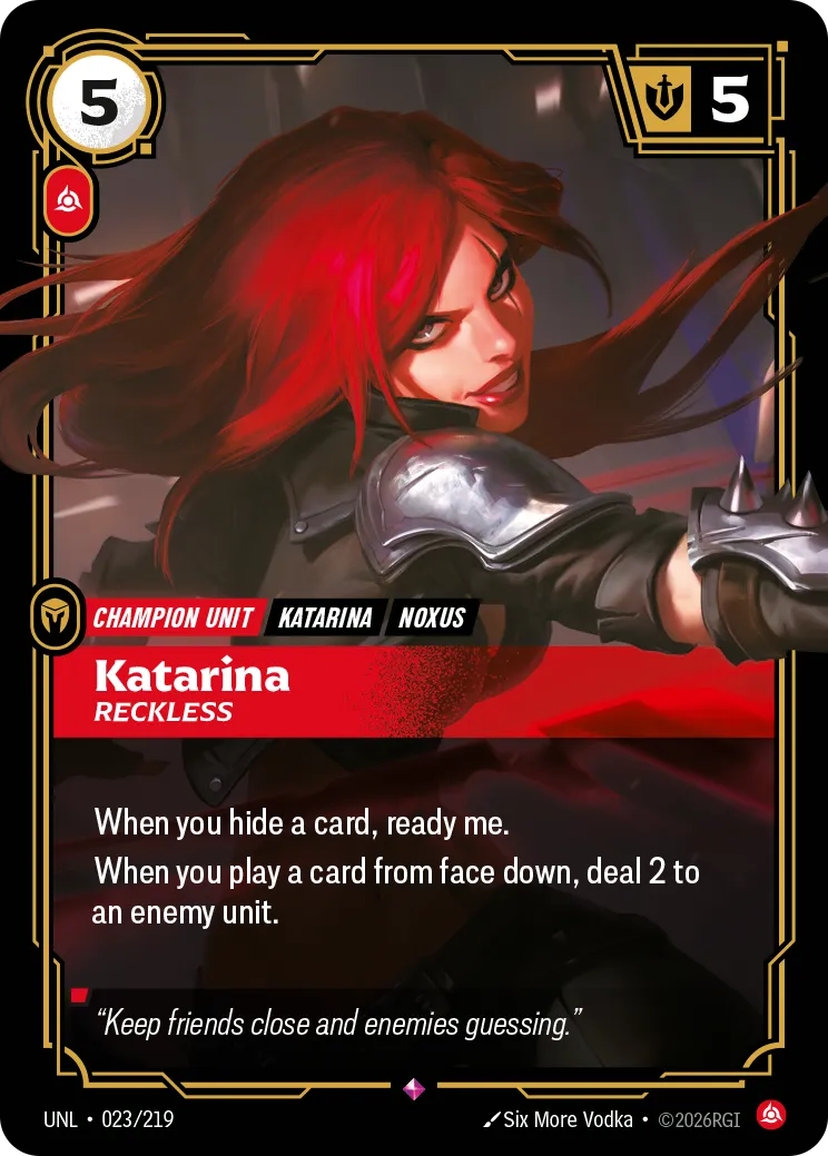 UNL-023/219 Katarina, Reckless (Foiled)