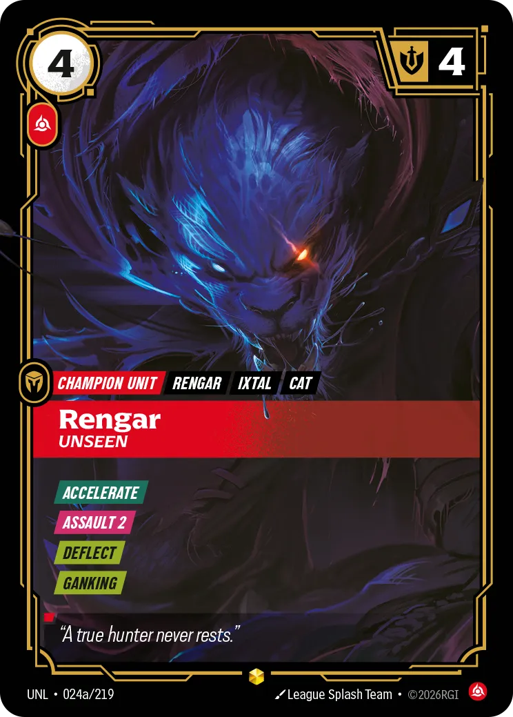 UNL-024a/219 Rengar, Unseen (AA)