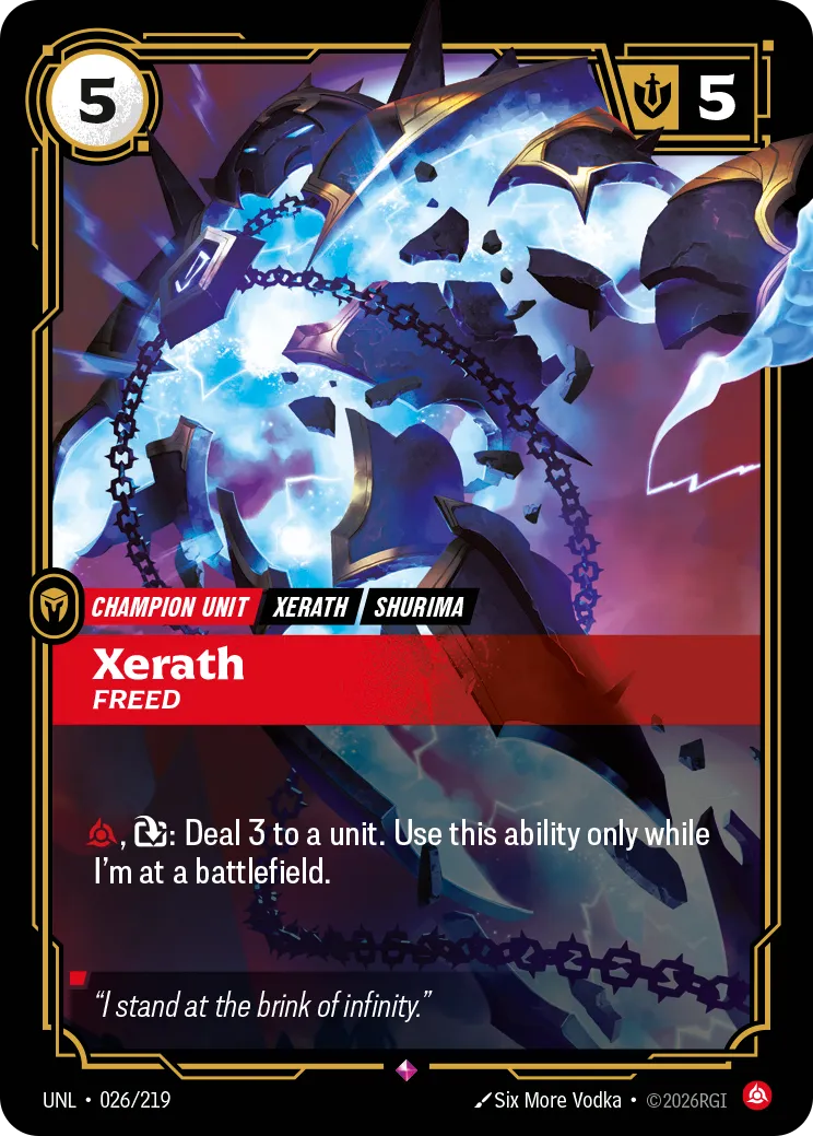 UNL-026/219 Xerath, Freed (Foiled)