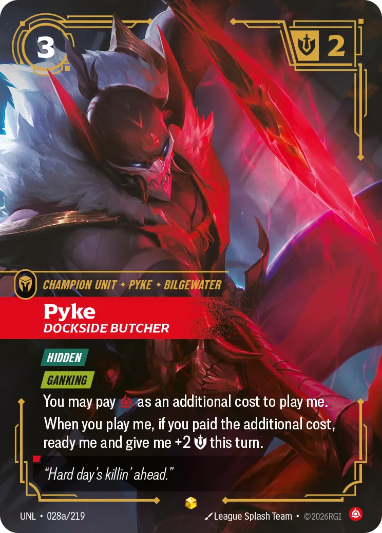 UNL-028a/219 Pyke, Dockside Butcher (AA)
