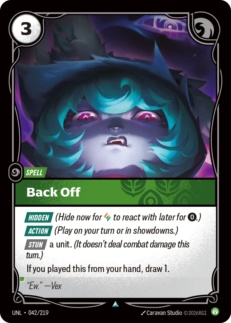 UNL-042/219 Back Off (Foiled)