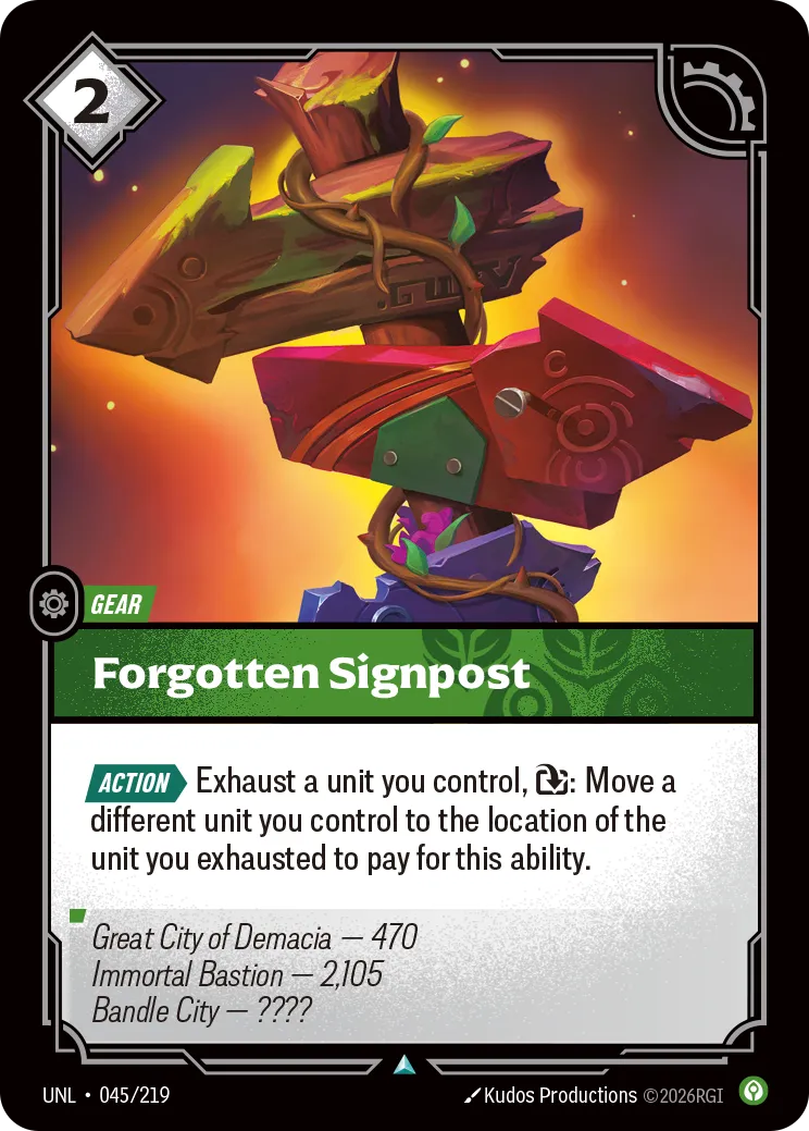 UNL-045/219 Forgotten Signpost (Foiled)