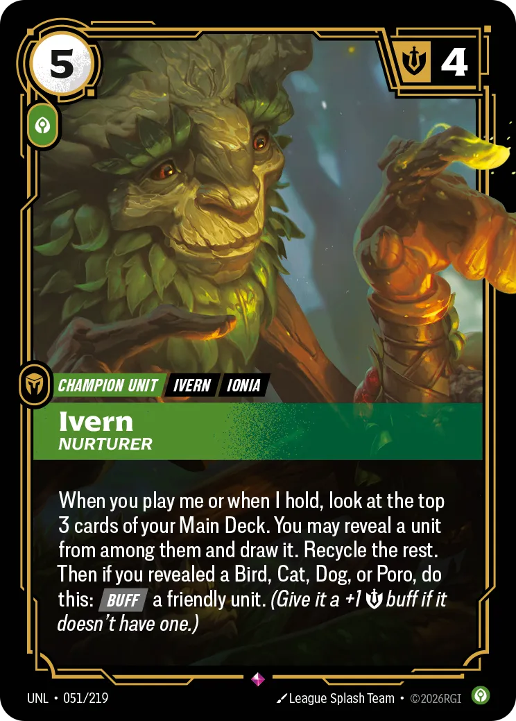 UNL-051/219 Ivern, Nurturer (Foiled)