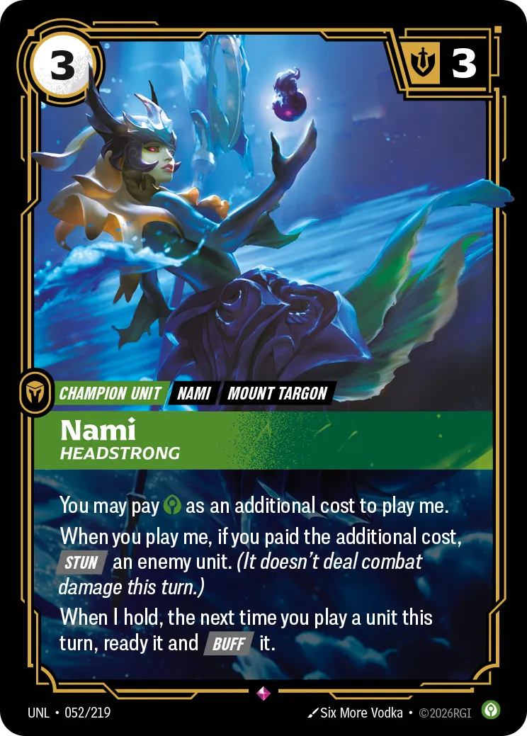 UNL-052/219 Nami, Headstrong (Foiled)