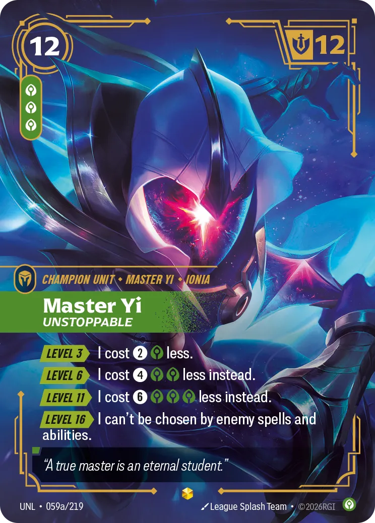 UNL-059a/219 Master Yi, Unstoppable (AA)