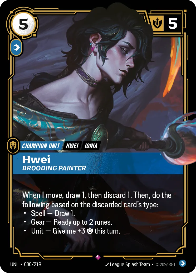 UNL-080/219 Hwei, Brooding Painter (Foiled)