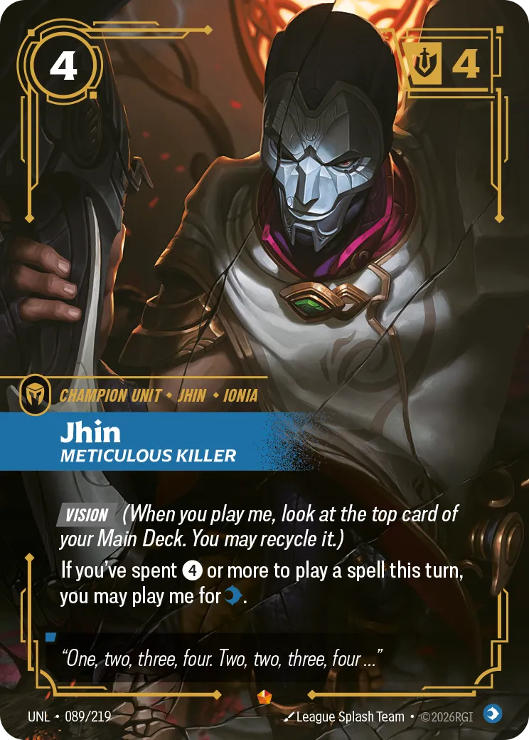 UNL-089/219 Jhin, Meticulous Killer